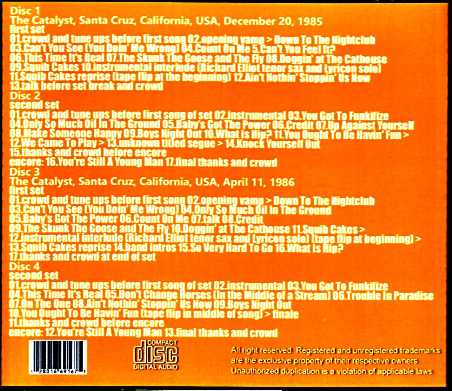 Tower of Power/Live Anthology 1985-1986