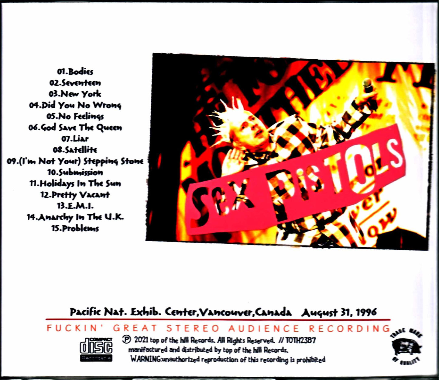 Sex Pistols Sex Pistols/Canada 1996 Complete
