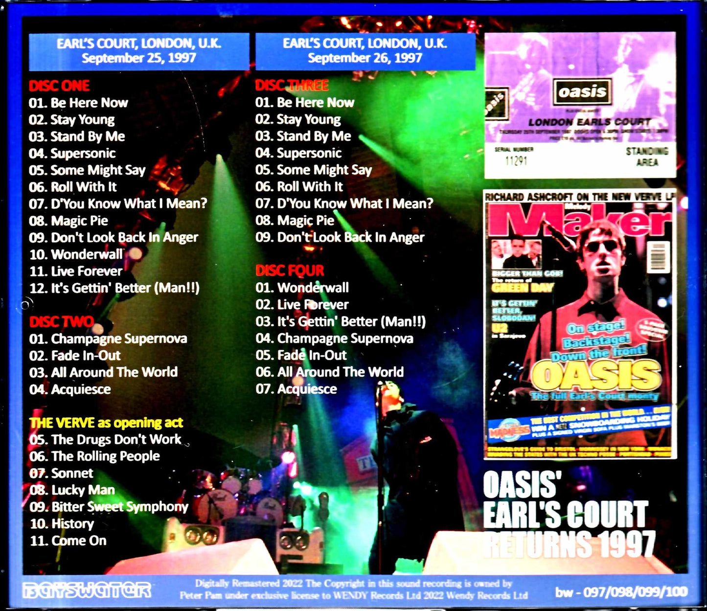 Oasis/London,UK 1997 2Days Complete