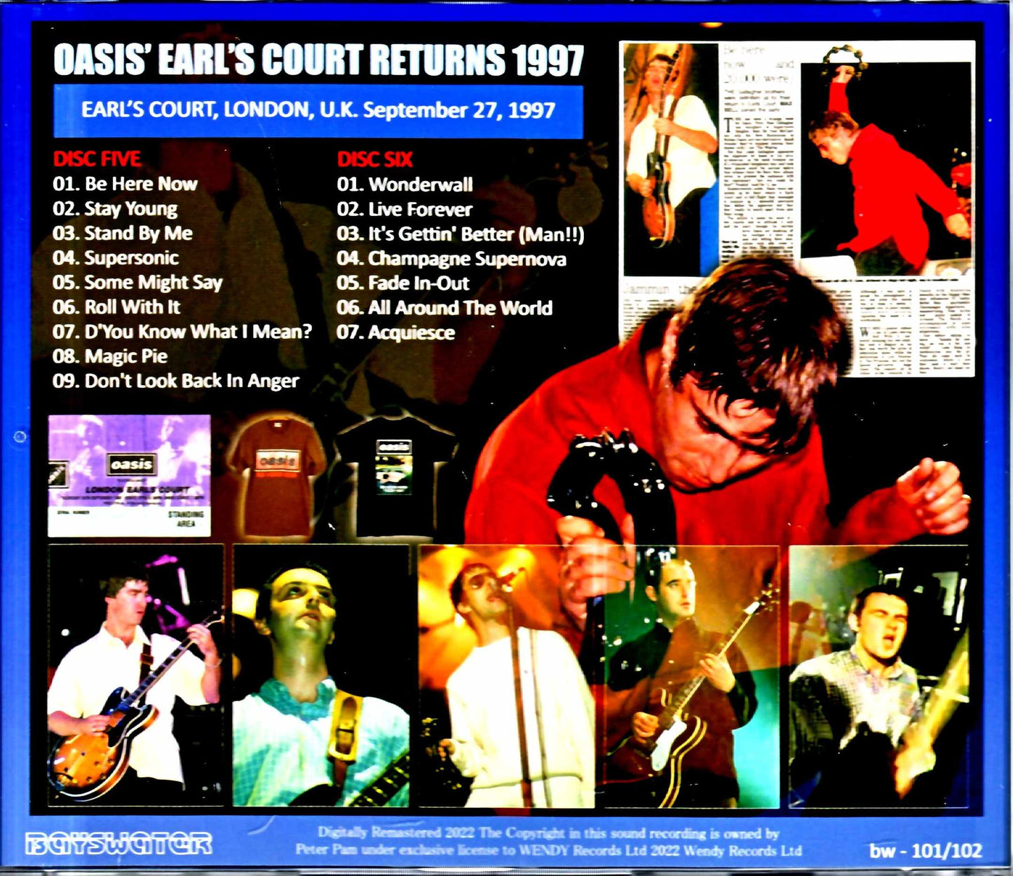 Oasis/London,UK 9.27.1997 Complete