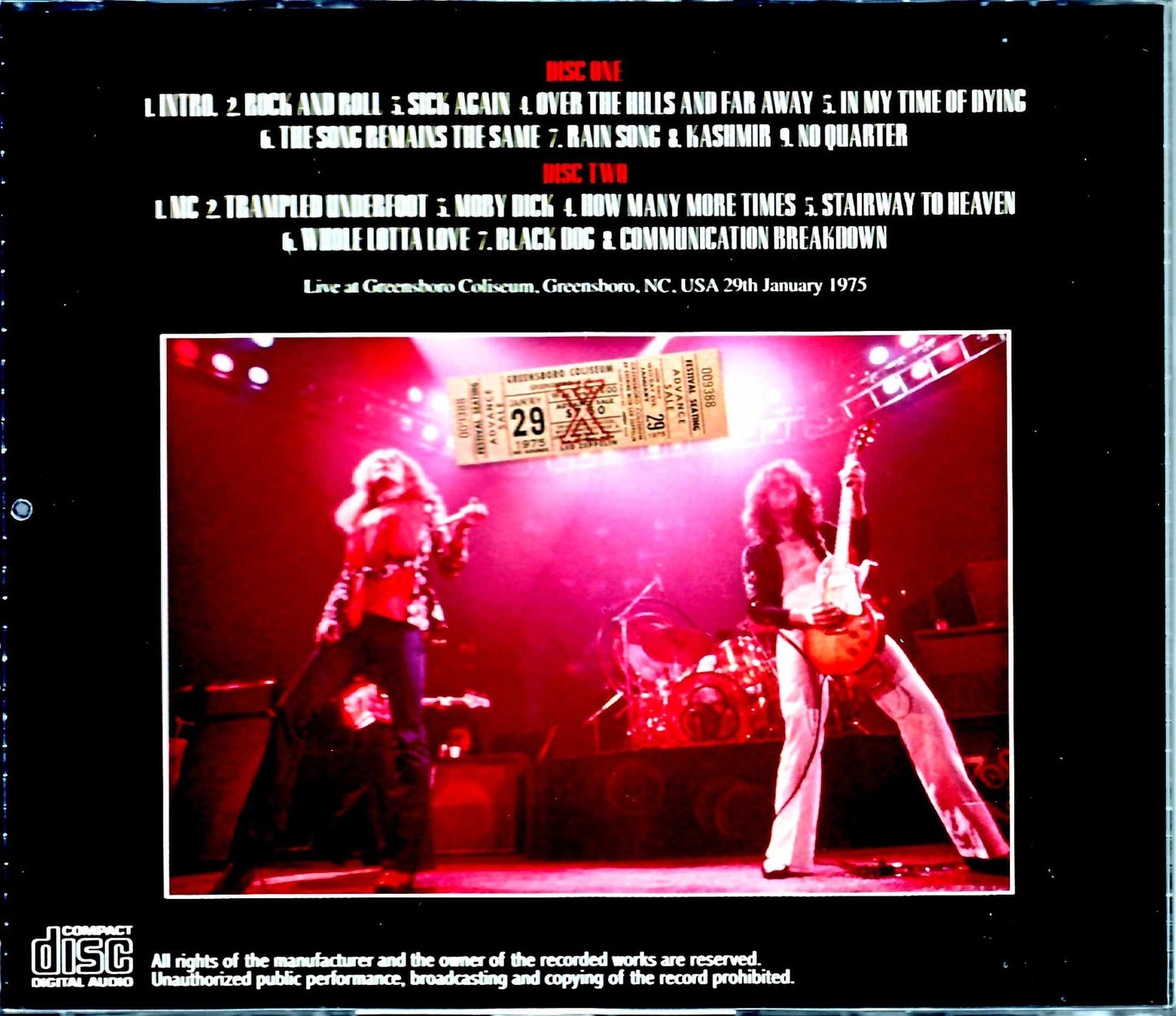 Led Zeppelin/NC,USA 1975 Upgrade
