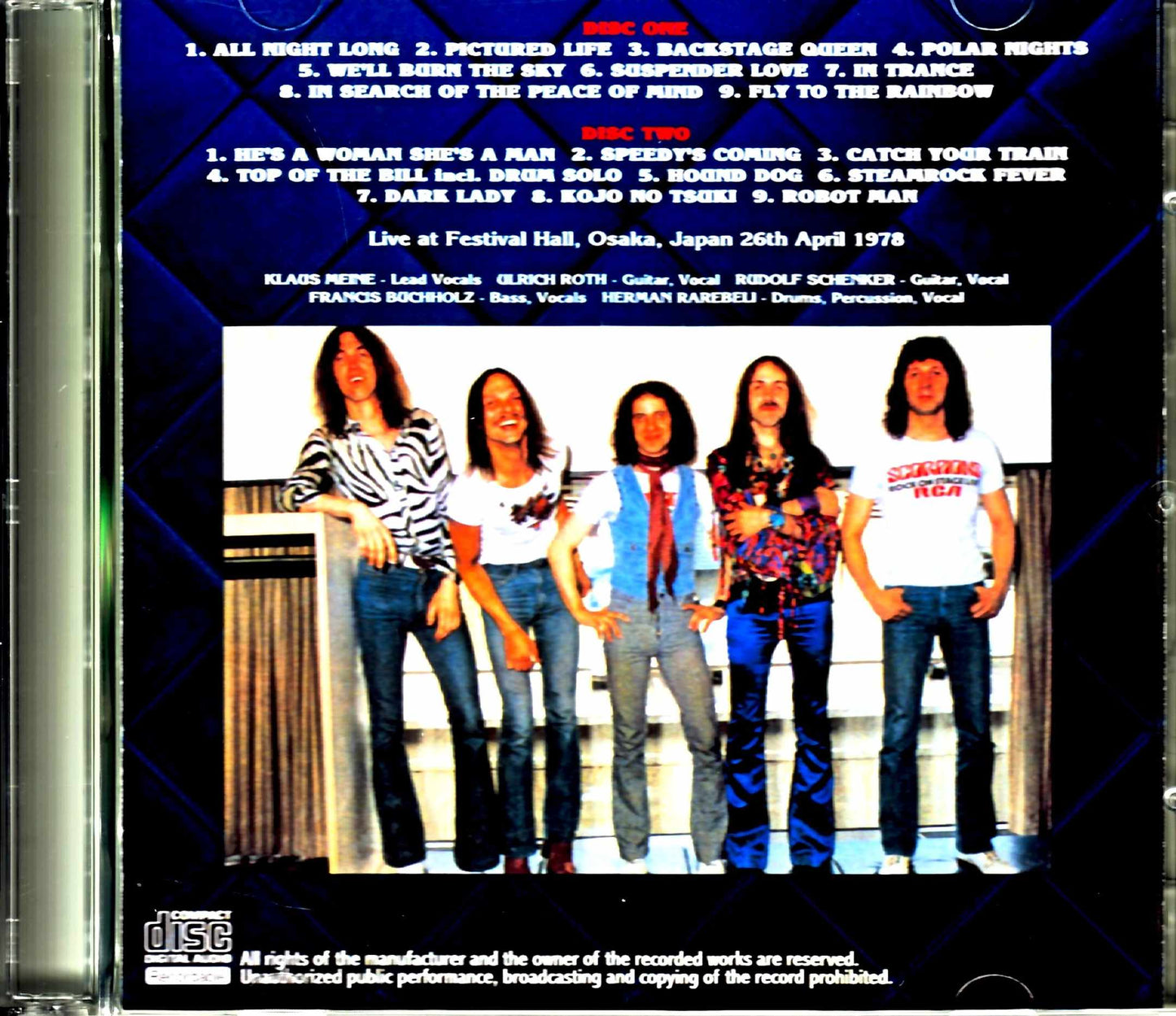 Scorpions Scorpions/Tokyo Tapes Tokyo,Japan 4.26.1978 Remastered