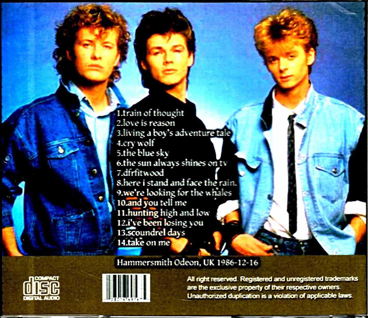 a-ha/London,UK 1986
