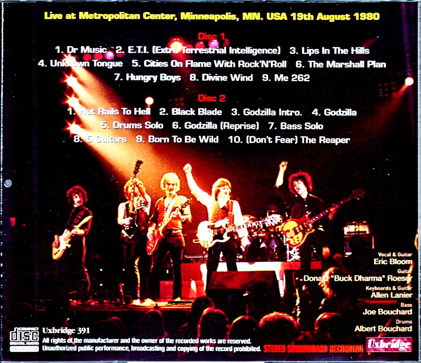 Blue Oyster Cult/MN,USA 1980 Complete