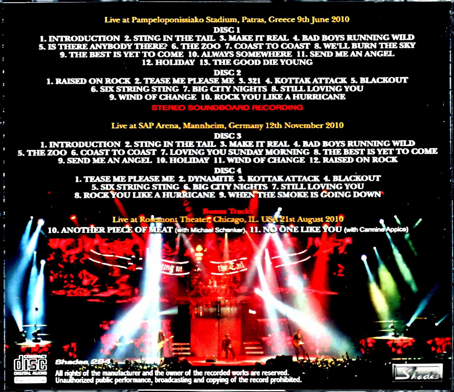 Scorpions/Greece 2010 & more