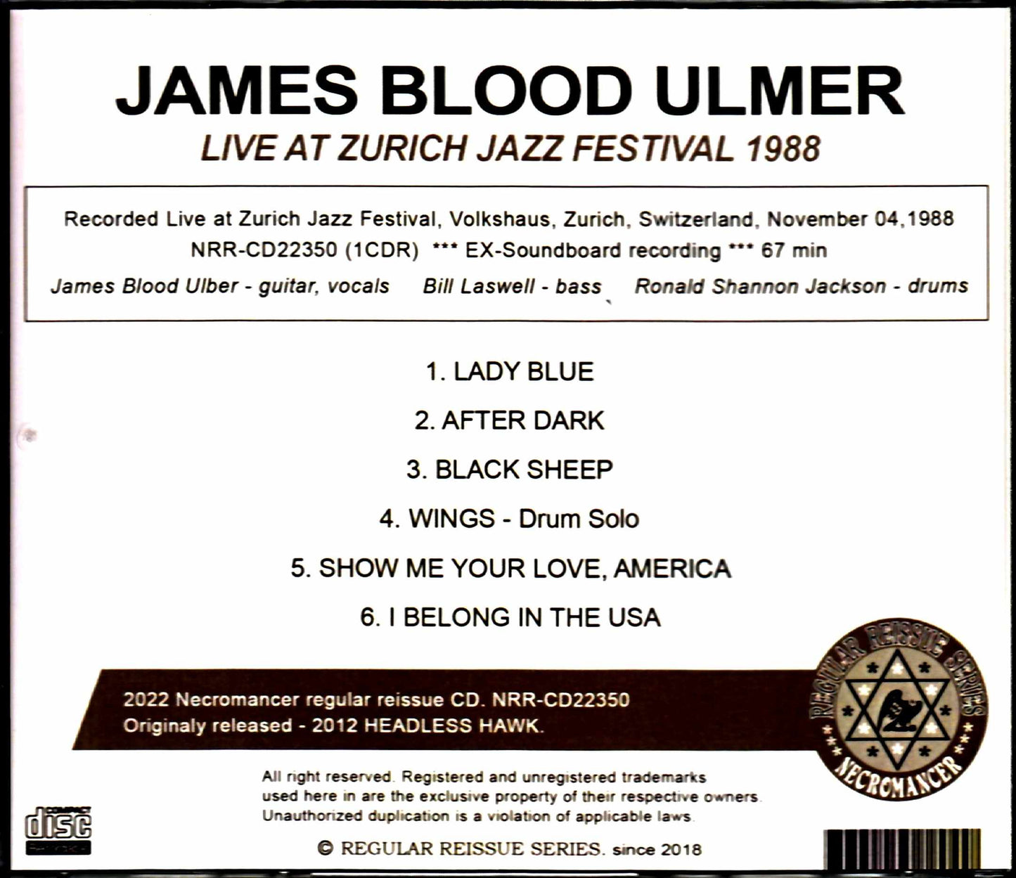 James Blood Ulmer/Switzerland 1988