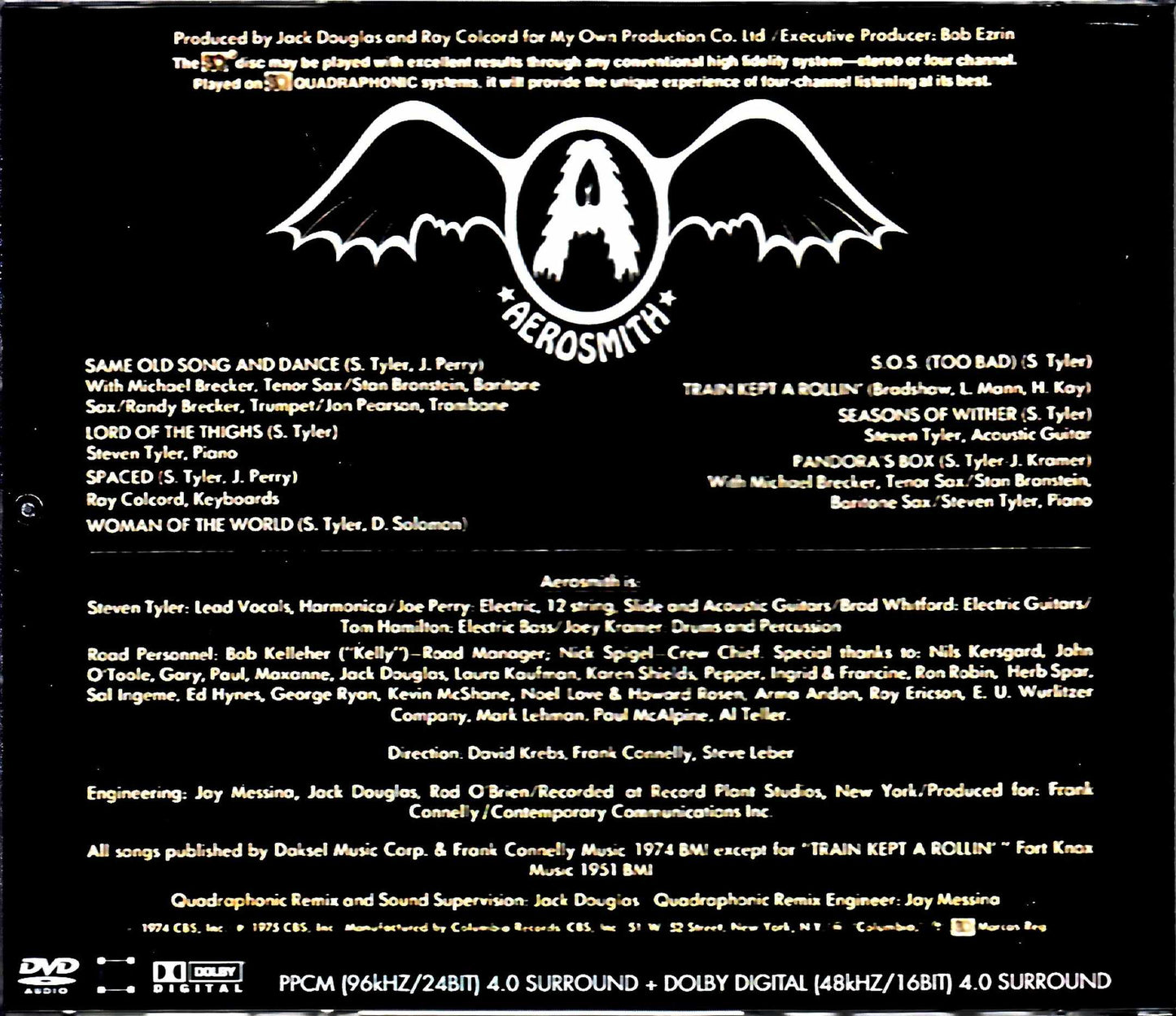 Aerosmith Get Your Wings 4 Channel DVD Audio