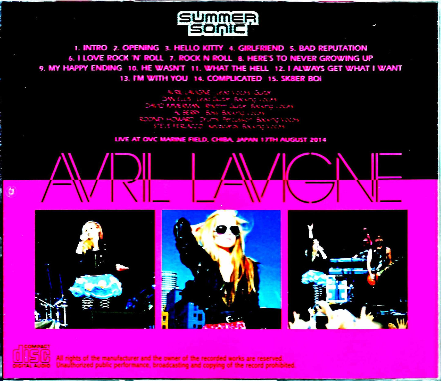 Avril Lavigne/Chiba,Japan 8.17.2014 Complete