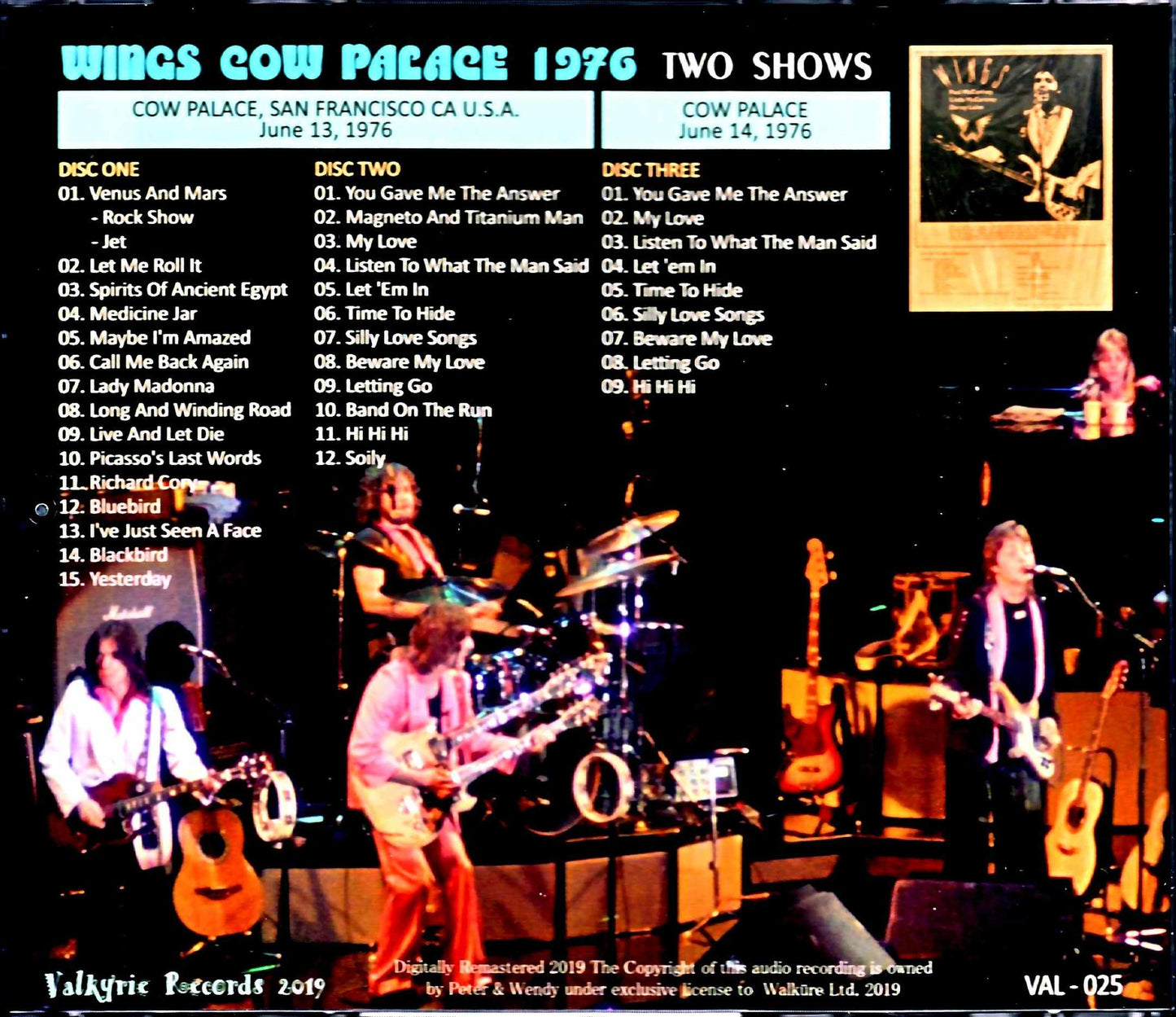 Paul McCartney Wings/CA,USA 1976 2Days