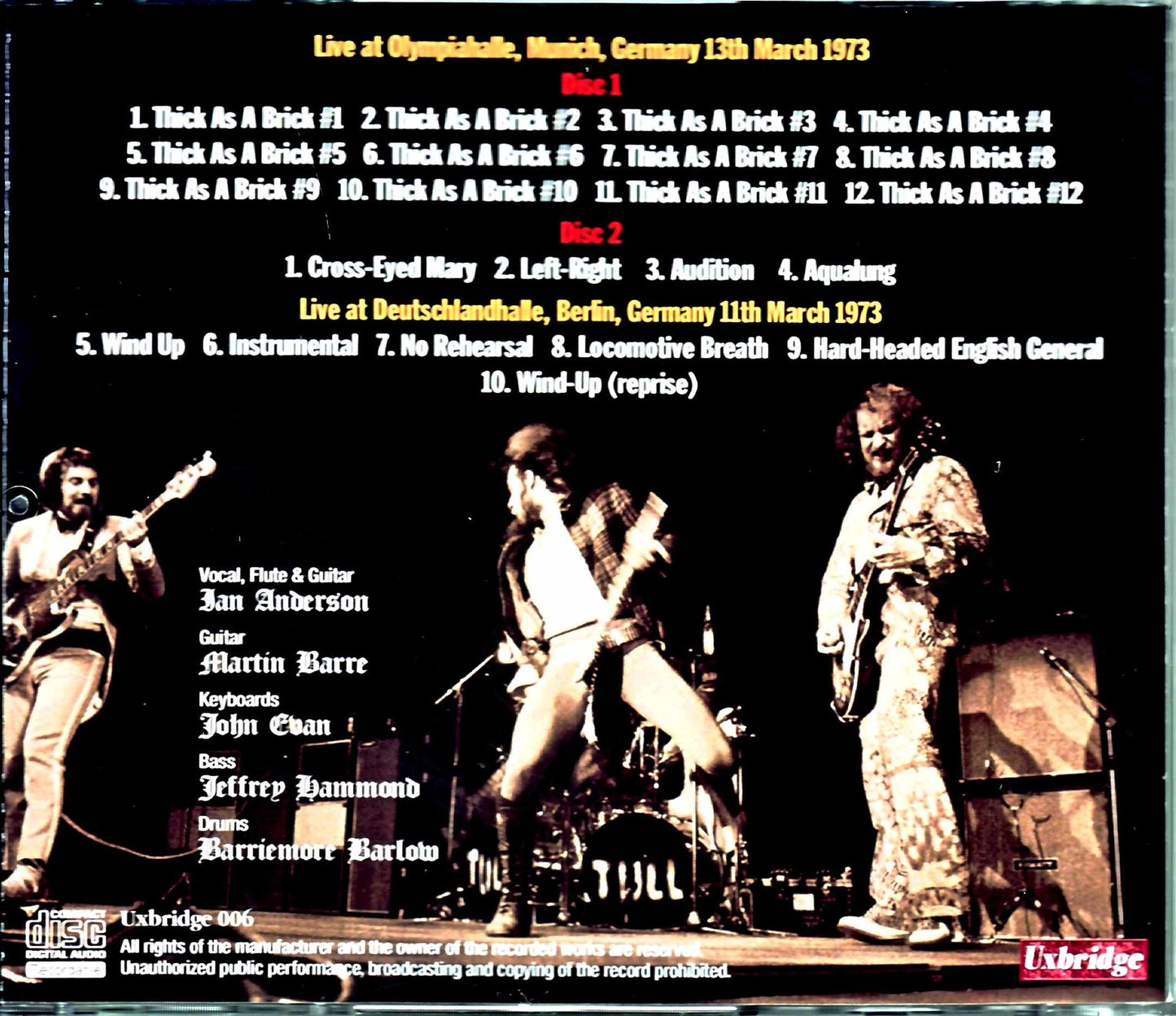 Jethro Tull/Germany 1973 & more