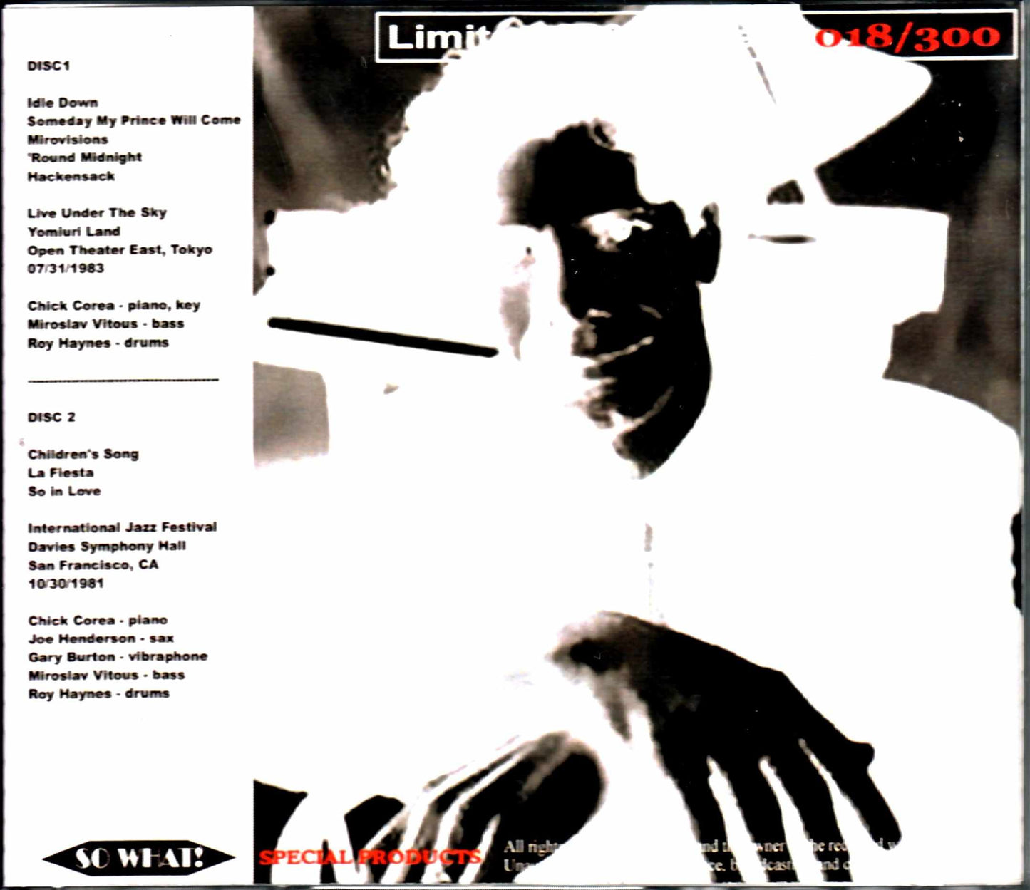 Chick Corea Trio Joe Henderson Gary Burton Chick Corea/Tokyo,Japan 1983 & more