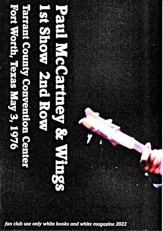 Paul McCartney Wings Paul McCartney Wings/Fort Worth, TX, USA 1976 Using Master Cassette