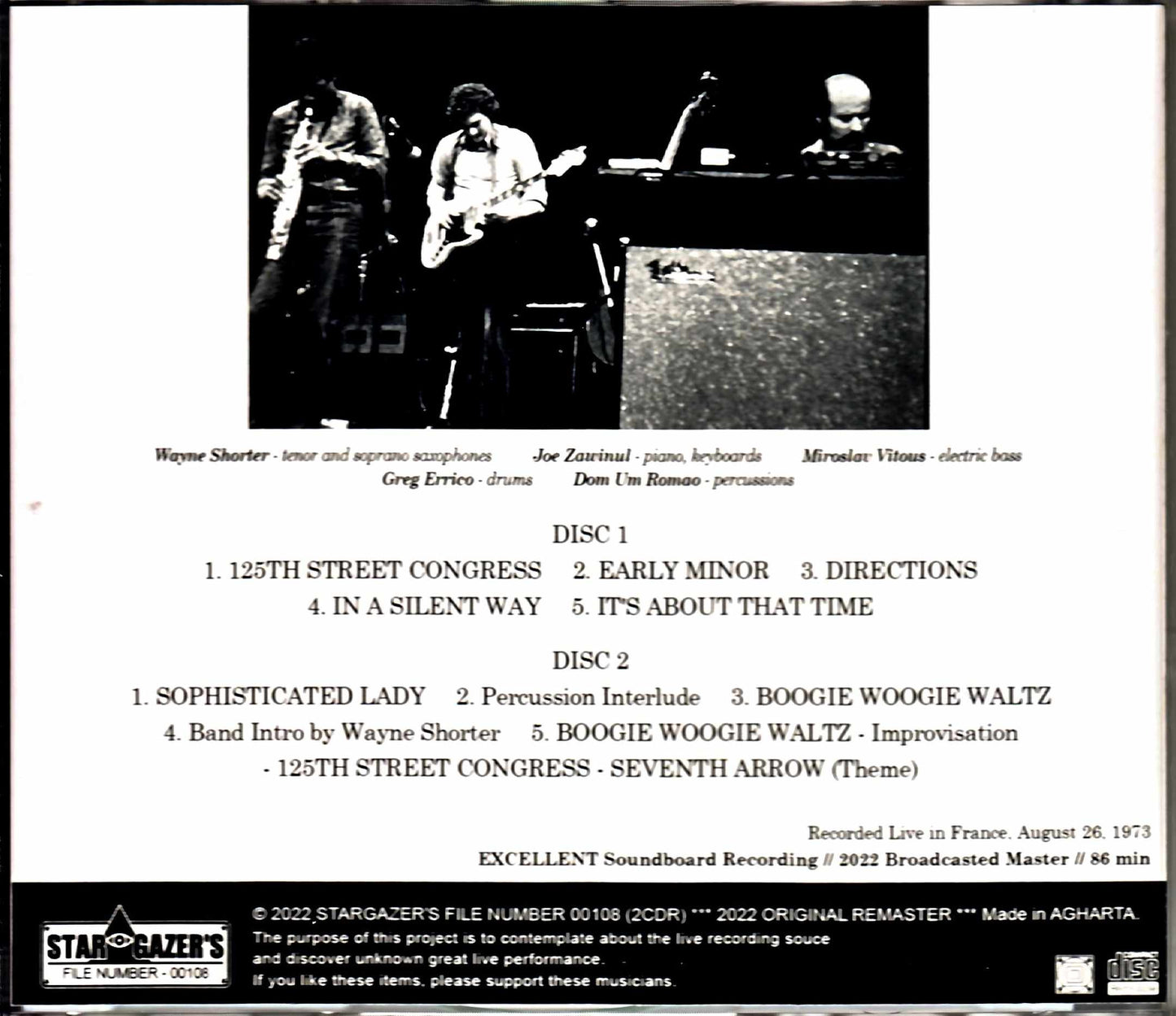 Weather Report Weather Report/France 1973 2022 Broadcast Master