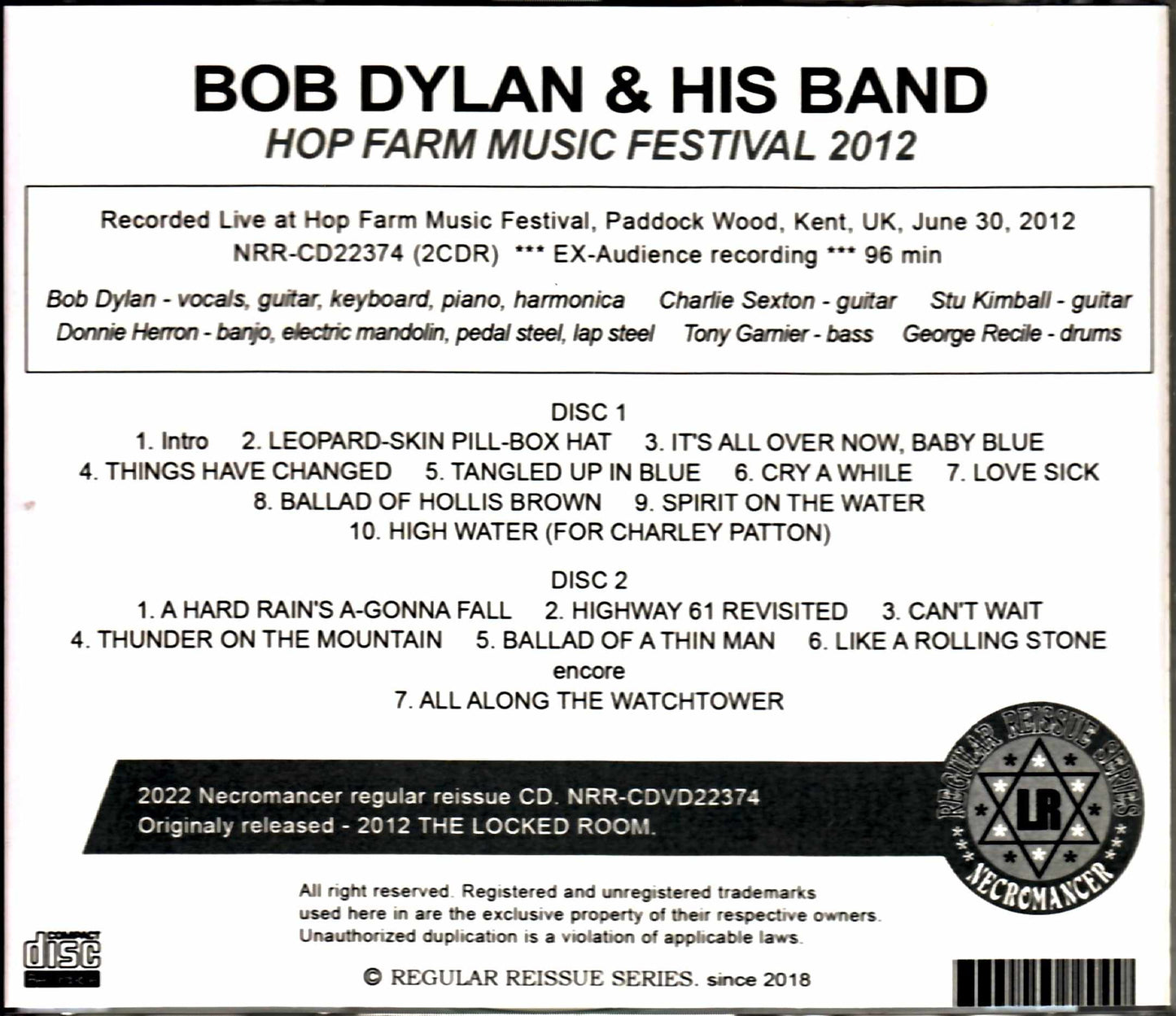Bob Dylan/England,UK 2012