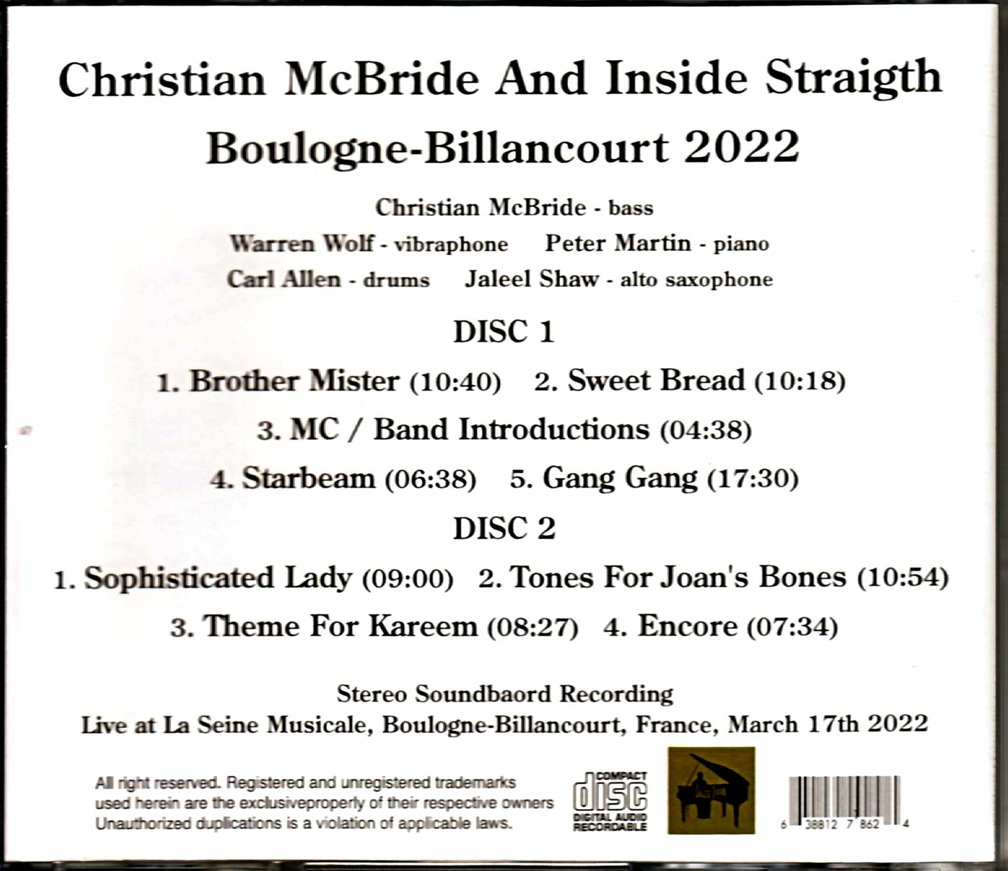 Christian McBride Christian McBride/France 2022