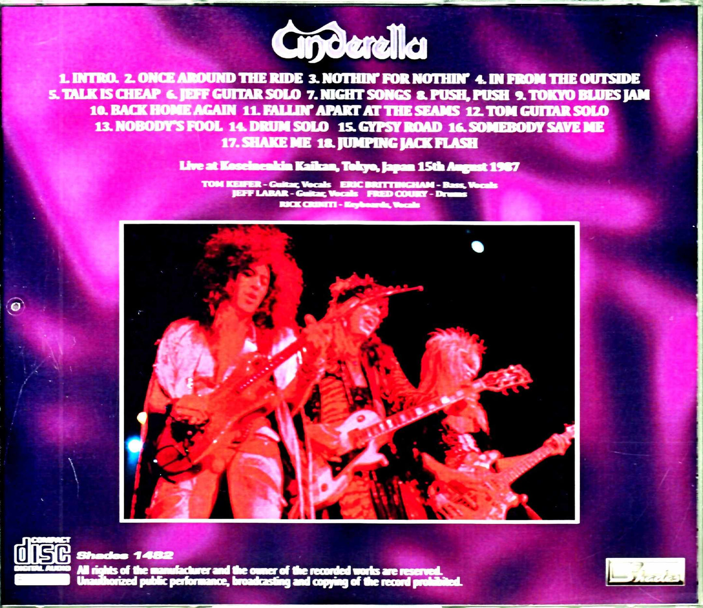 Cinderella/Tokyo,Japan 8.15.1987