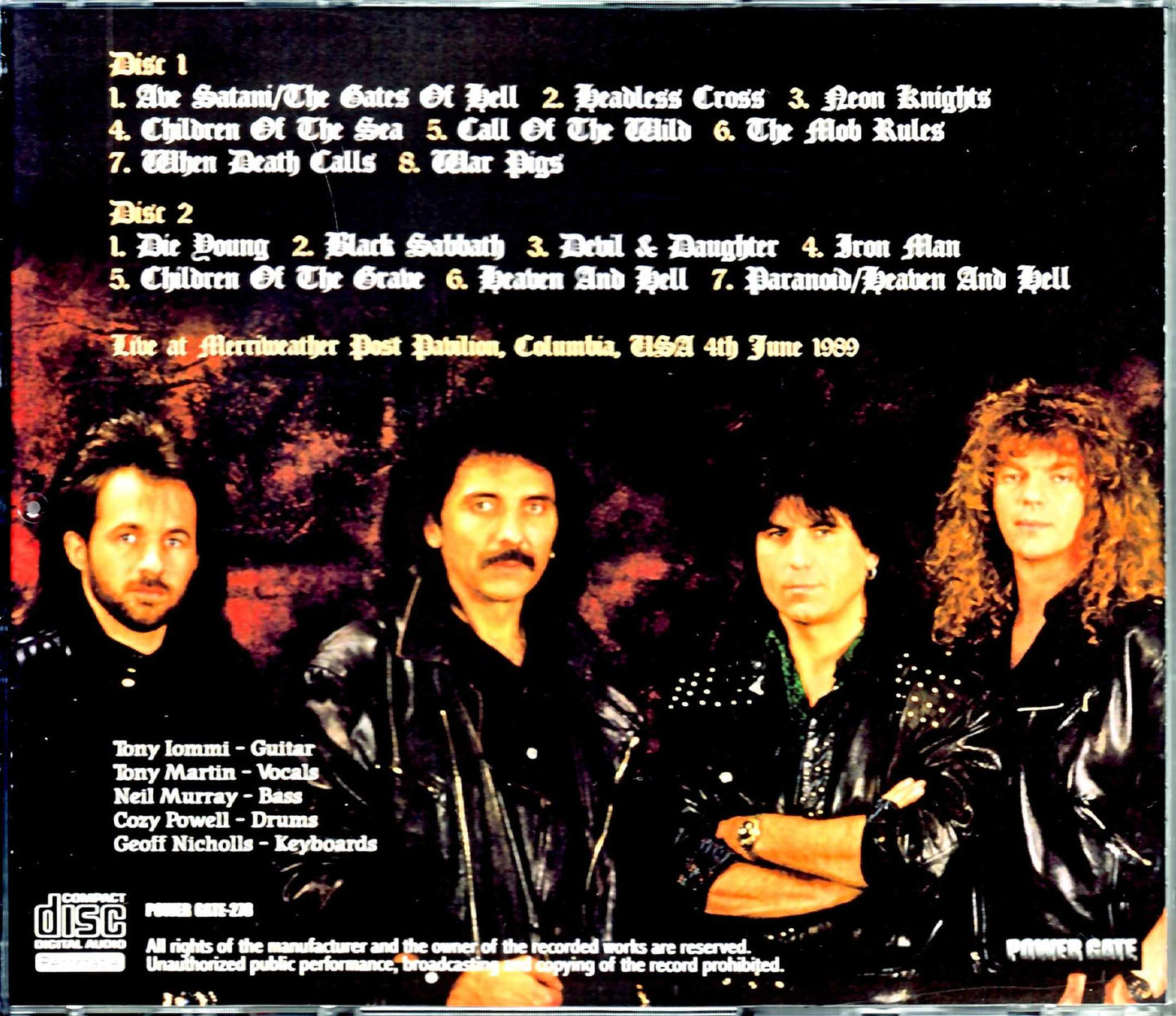 Black Sabbath/SC,USA 1989 Complete