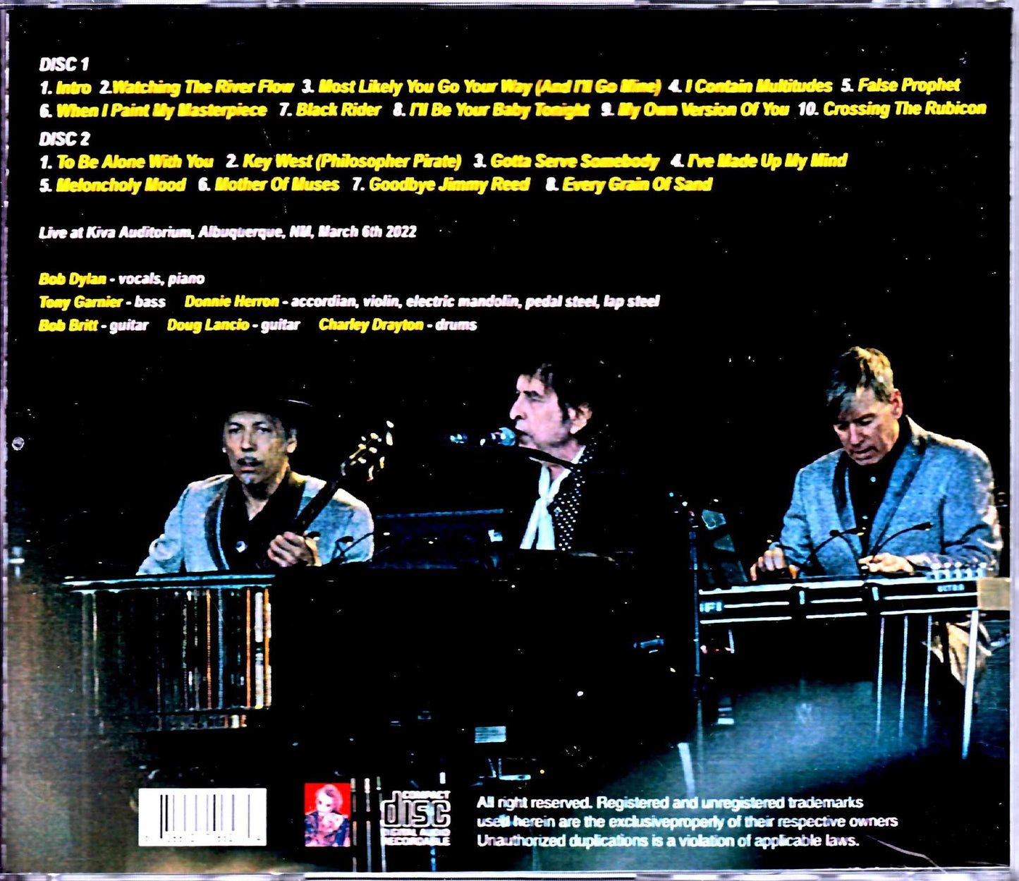 Bob Dylan/NM,USA 2022 Complete