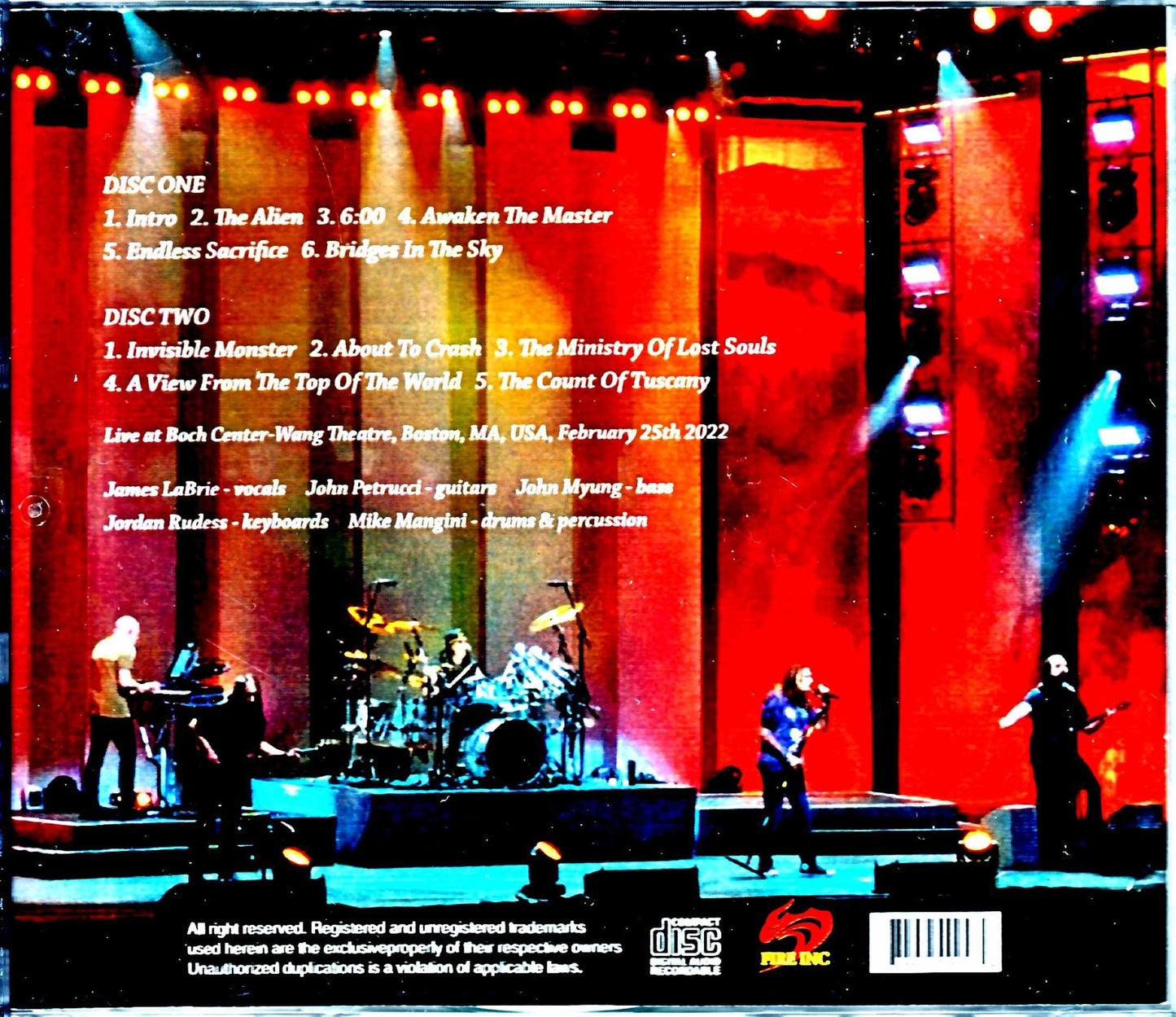 Dream Theater Dream Theater/MA,USA 2022 Complete