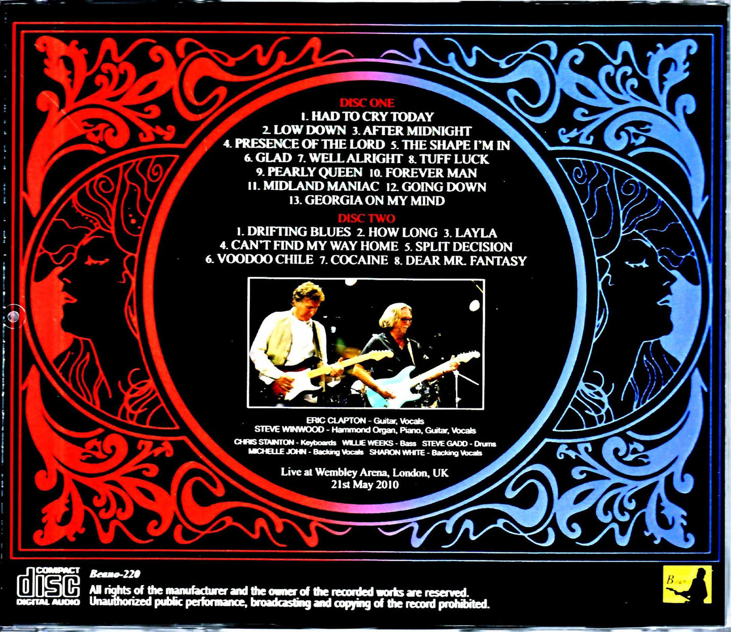 Eric Clapton Steve Winwood Eric Clapton Steve Winwood/London,UK 5.21.2010 Complete DAT Master