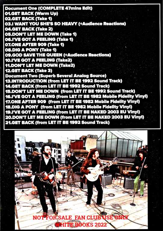 Beatles: The Beatles/Rooftop Concert Complete Last Live Performance 1969