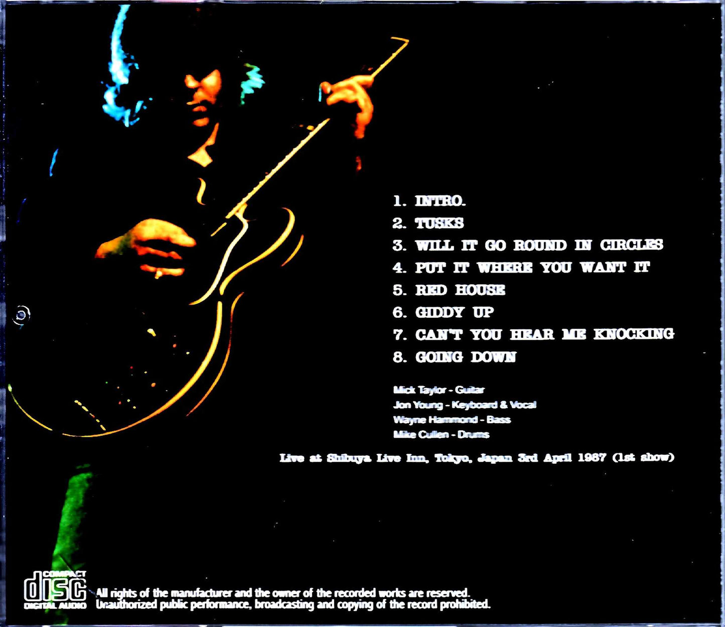 Mick Taylor / Tokyo, Japan 4.3.1987 Complete