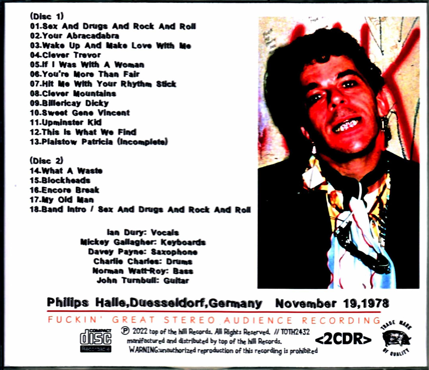 Ian Dur & the Blockheads Ian Dury/Germany 1978
