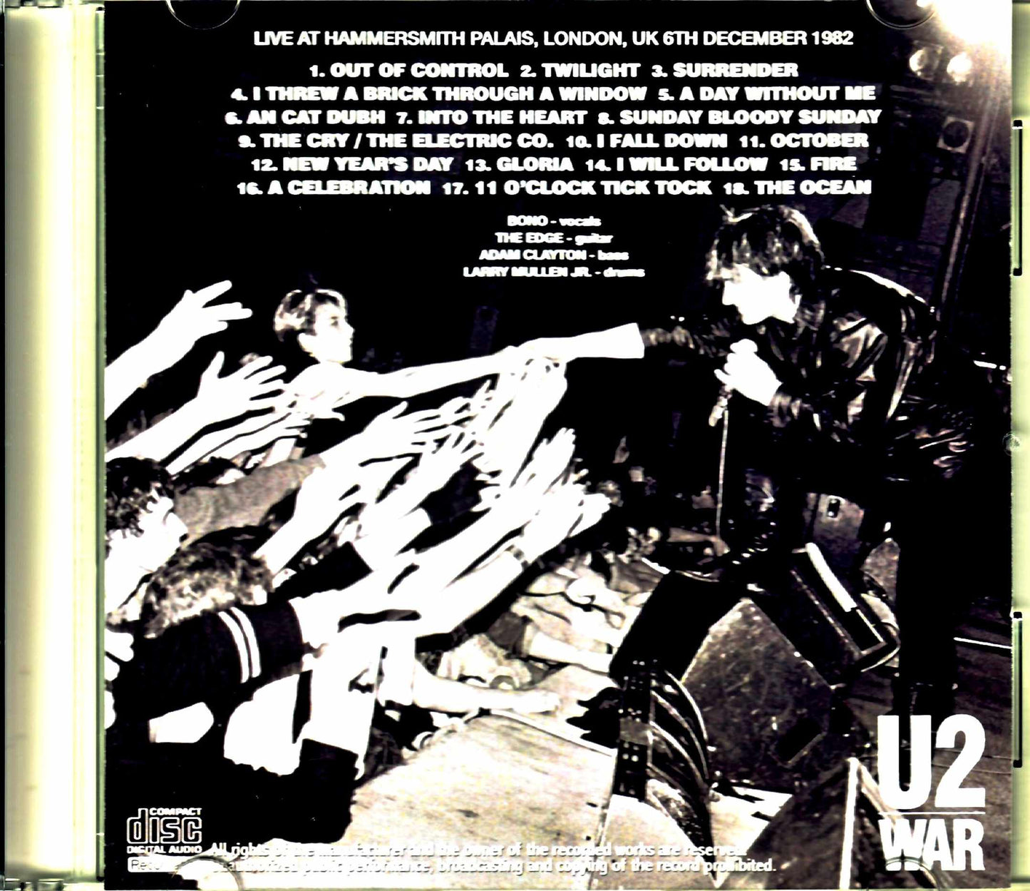 U2/London,UK 1982 Complete Audience Master