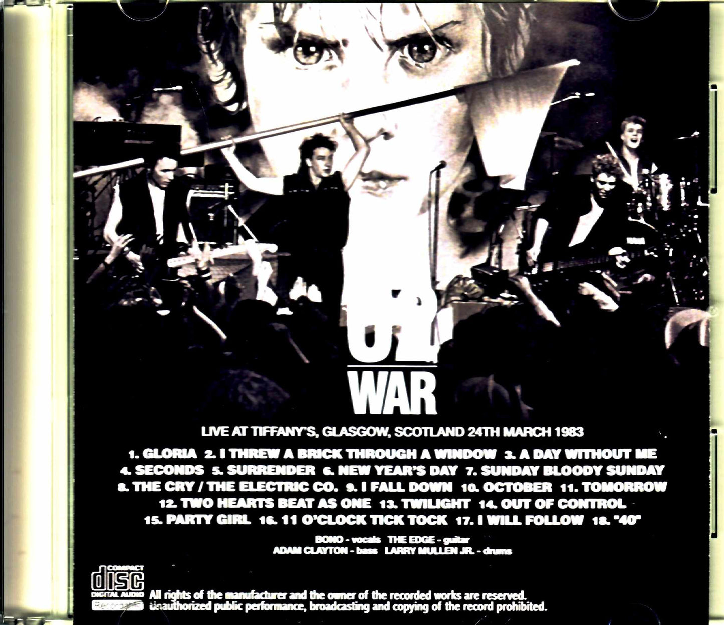U2/Scotland,UK 1983 Complete Audience Master