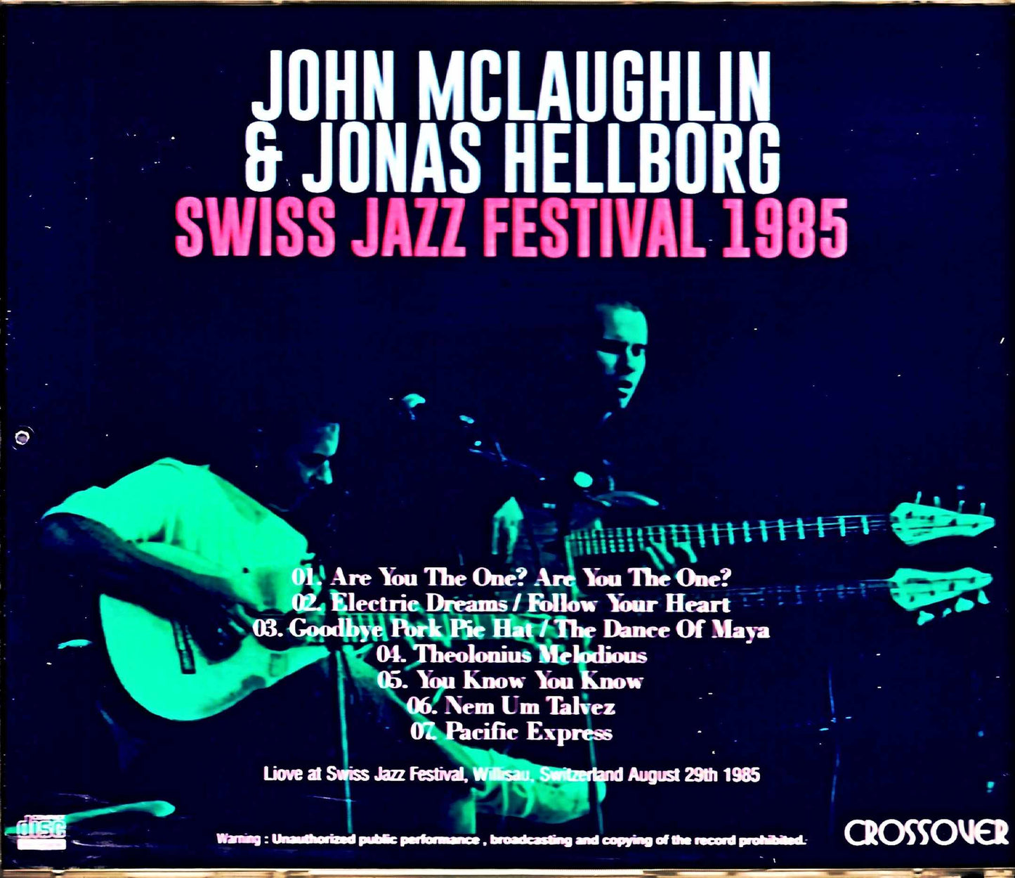 John McLaughlin Jonas Hellborg/Switzerland 1985
