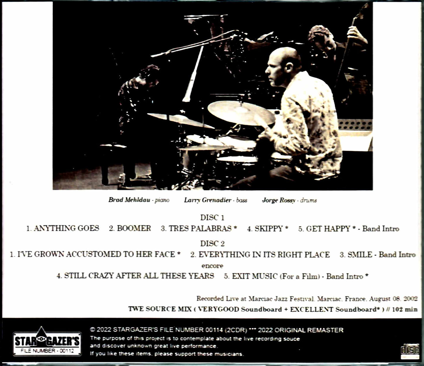 Brad Mehldau Trio Brad Mehldau/France 2002 2Source Mix