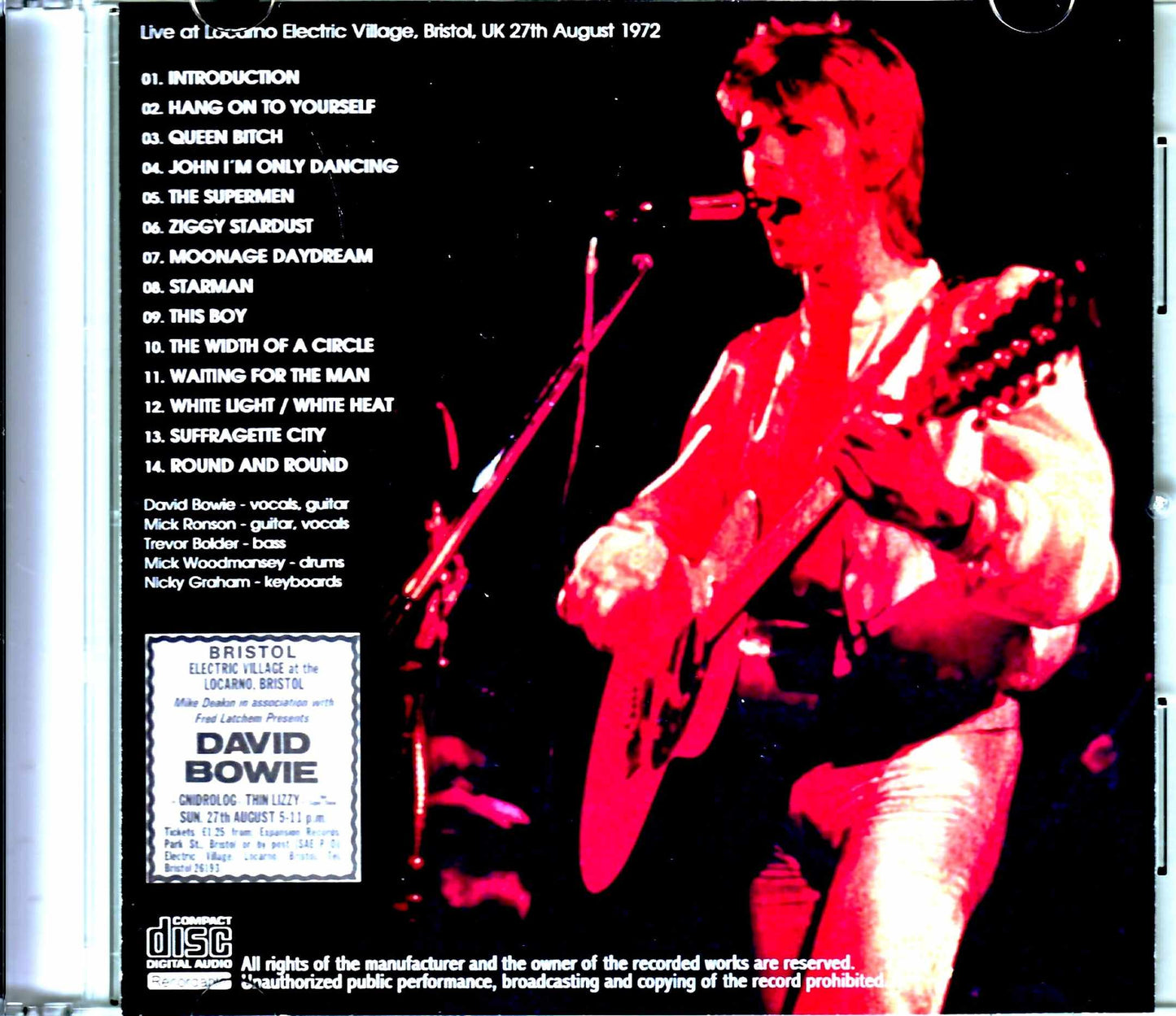 David Bowie/England,UK 8.27.1972