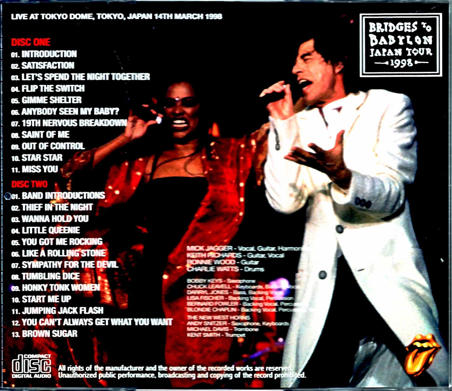 Rolling Stones/Tokyo,Japan 3.14.1998 Upgrade