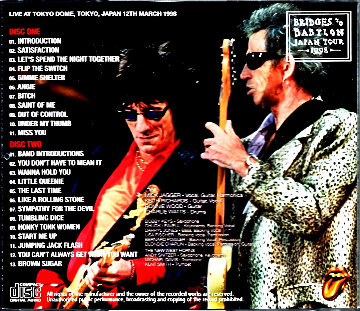 Rolling Stones/Tokyo,Japan 3.12.1998 Upgrade