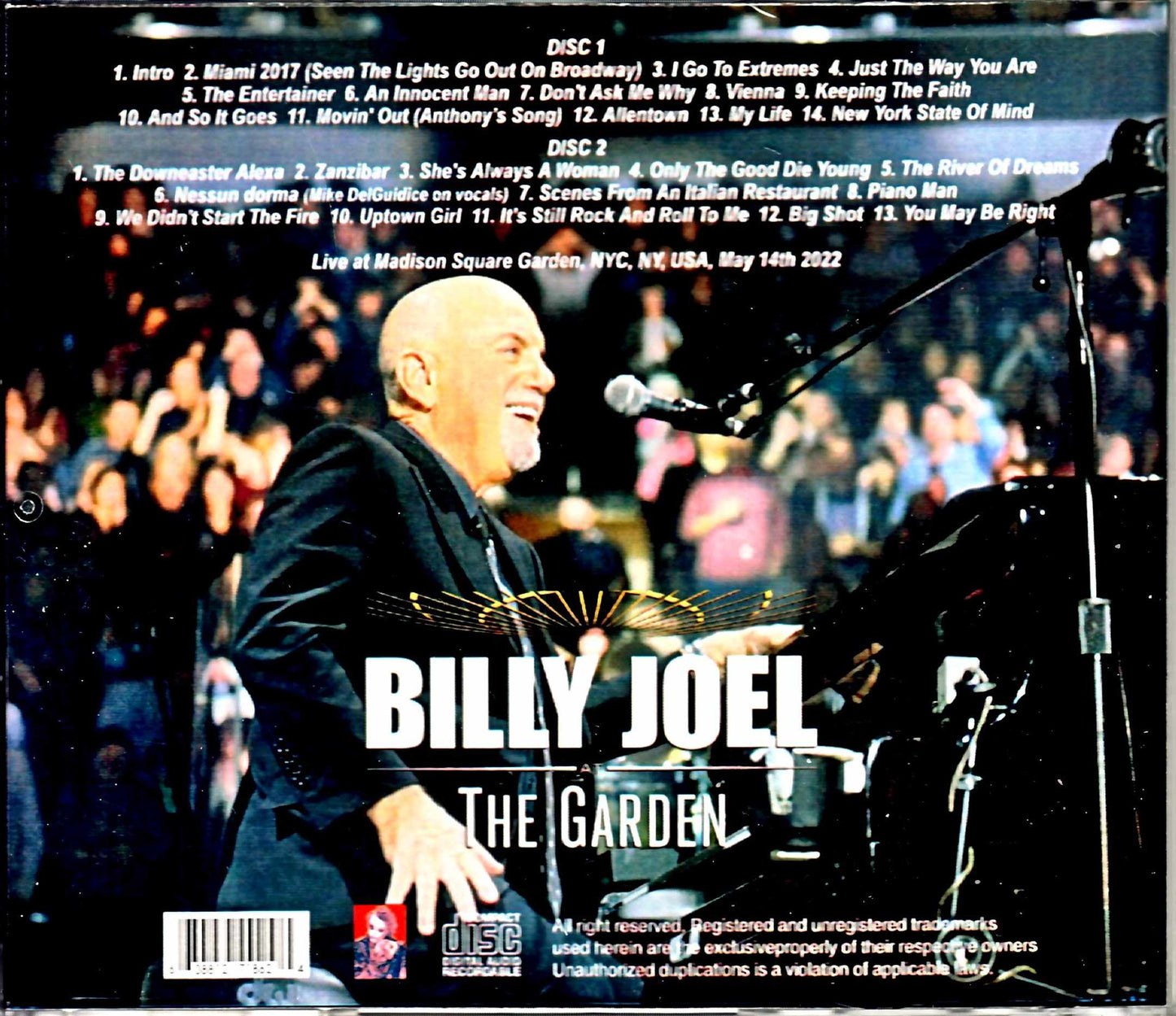 Billy Joel Billy Joel/NY,USA 5.14.2022 Complete