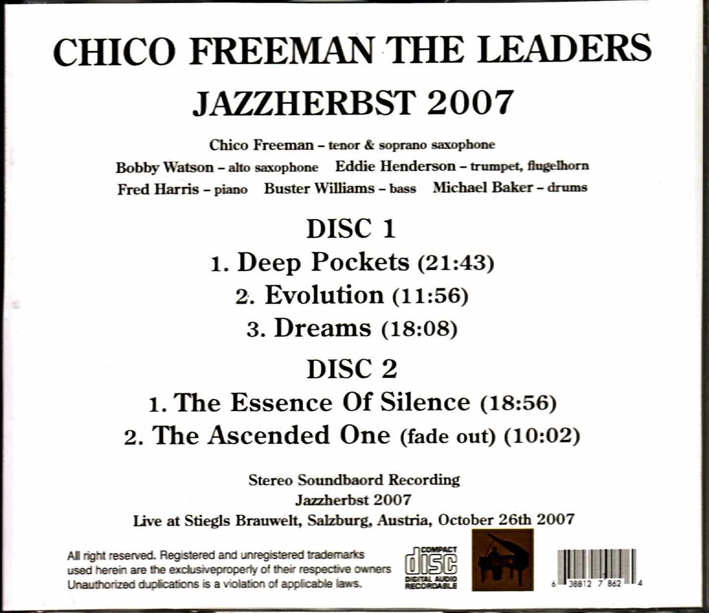 Chico Freeman the Leaders Chico Freeman/Austria 2007