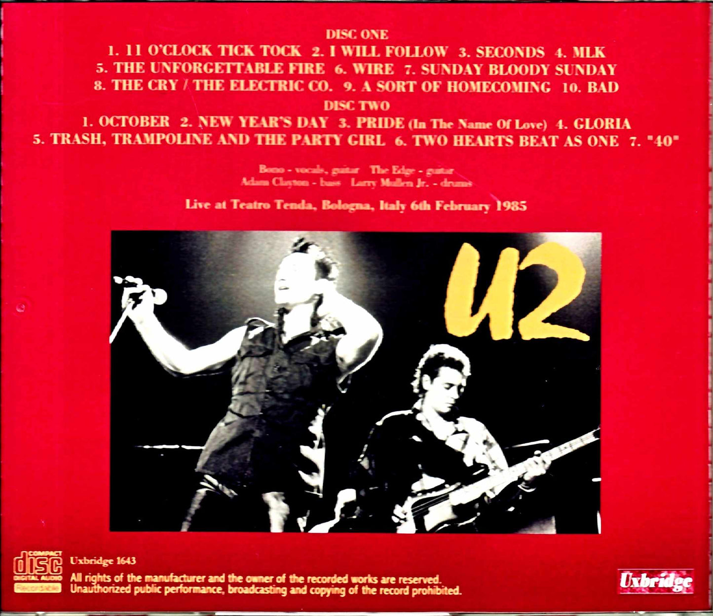 U2/Italy 2.6.1985 Complete