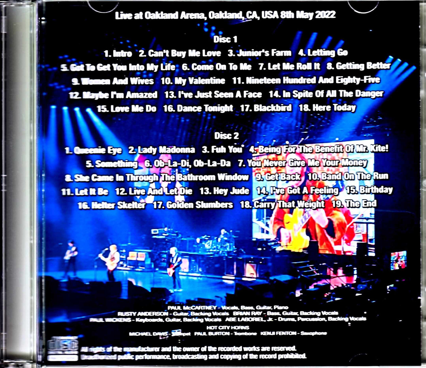 Paul McCartney/CA,USA 5.8.2022 Another Rec Edition