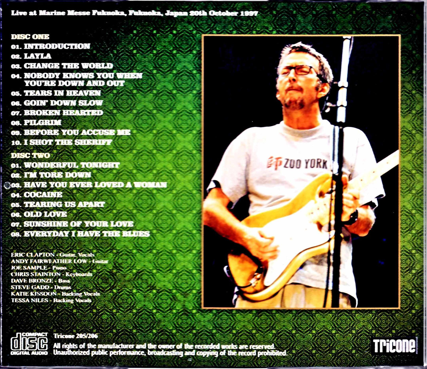 Eric Clapton/Fukuoka,Japan 1997 DAT Master