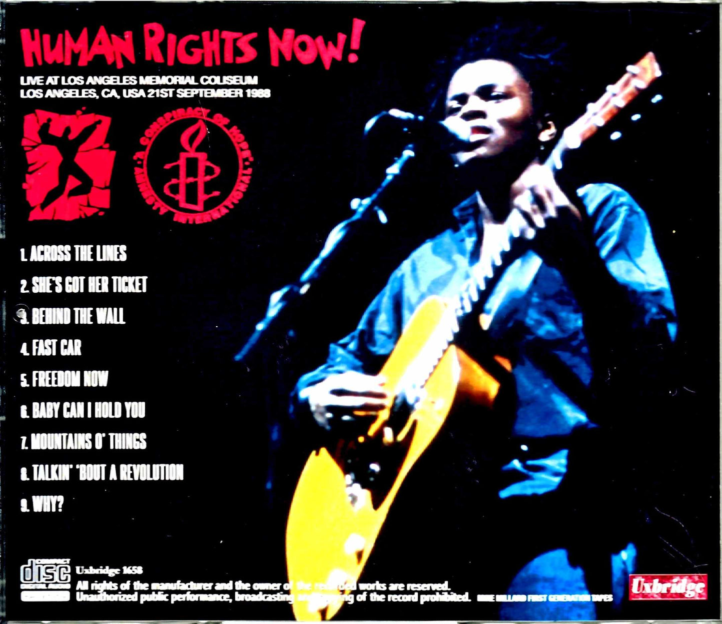 Tracy Chapman/CA,USA 1988 Mike Millard First Generation Tape