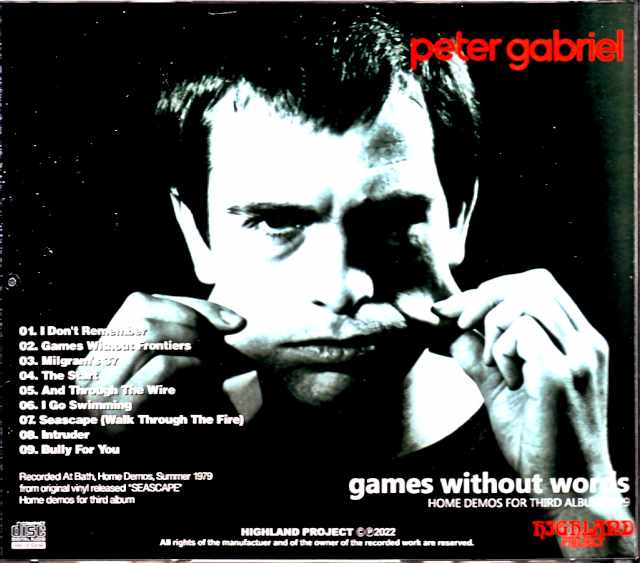 Peter Gabriel/Home Demos for Third Album