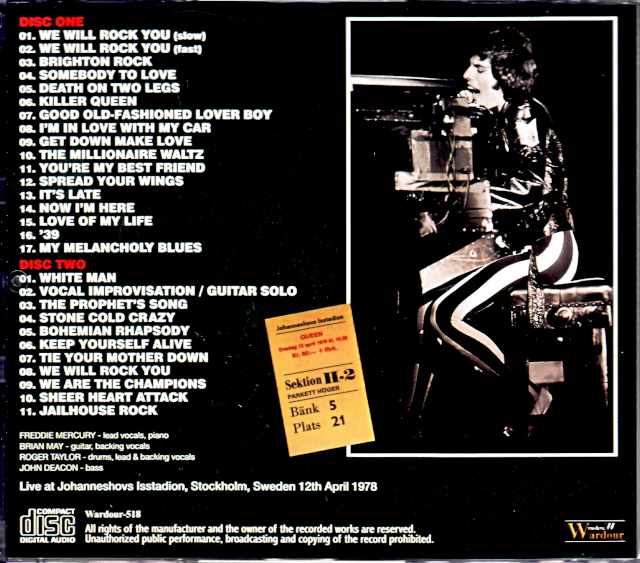 Queen / Sweden 1978 Upgrade
