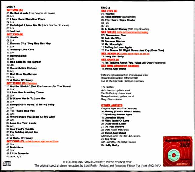 Beatles The Beatles/Star Club AI Stereo Remaster Star Club Revised and Expanded Edition