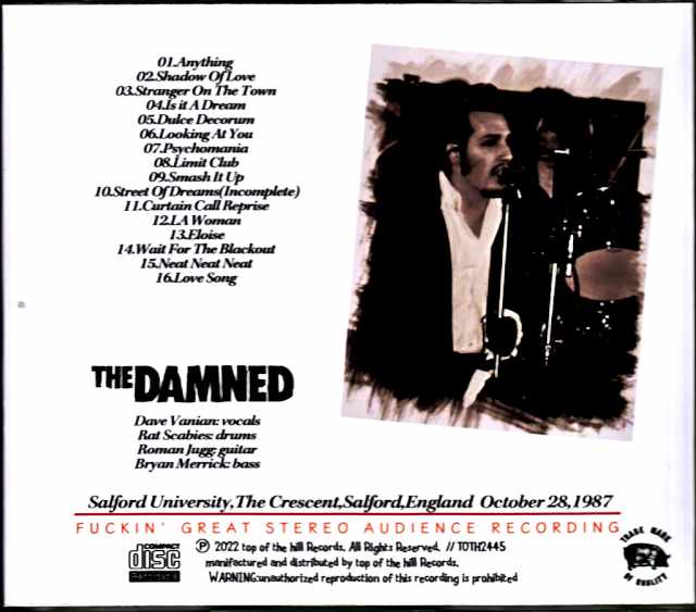 Damned/England,UK 1987
