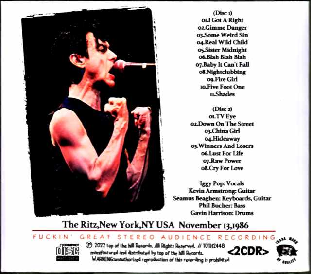 Iggy Pop/NY,USA 11.13.1986