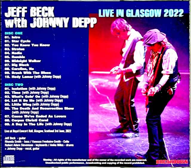 Jeff Beck Johnny Depp Jeff Beck Johnny Depp/Scotland,UK 2022