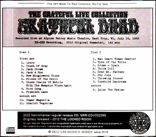 Grateful Dead/WI,USA 1989
