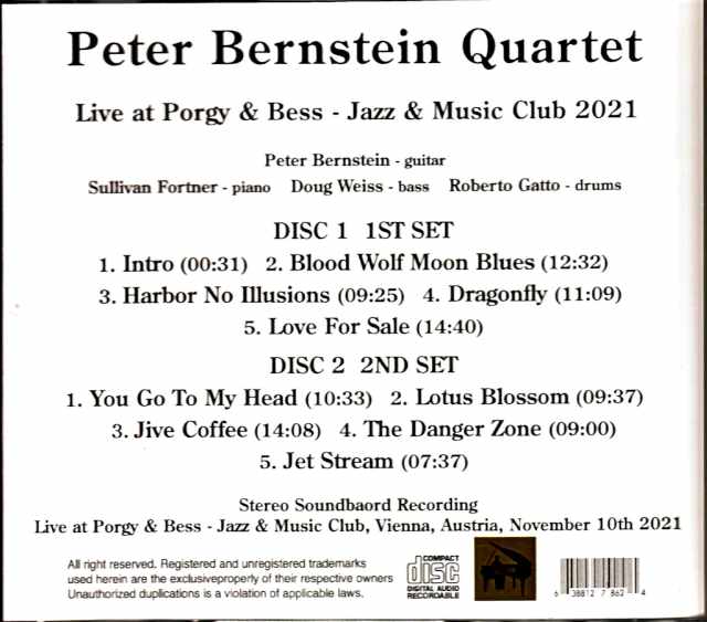 Peter Berstein Quartet Peter Bernstein/Austria 2021