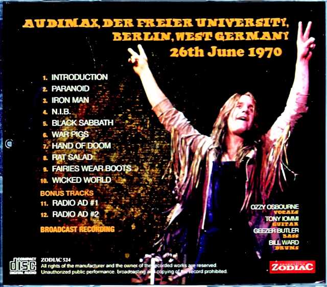 Black Sabbath/West Germany 1970 Upgrade & more