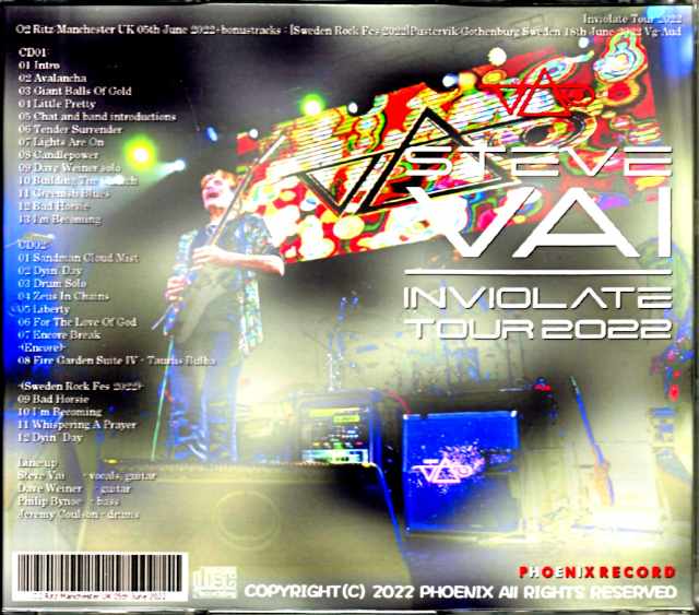 Steve Vai/England,UK 2022 & more